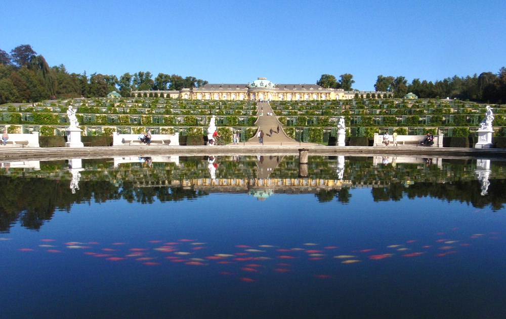 Awesome picture of Sanssouci Palace.
